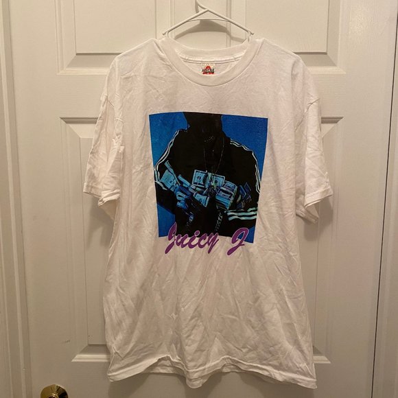 Alstyle Other - New Juicy J Men's Rubba Band Business Concert Music Tour White T-Shirt XL
